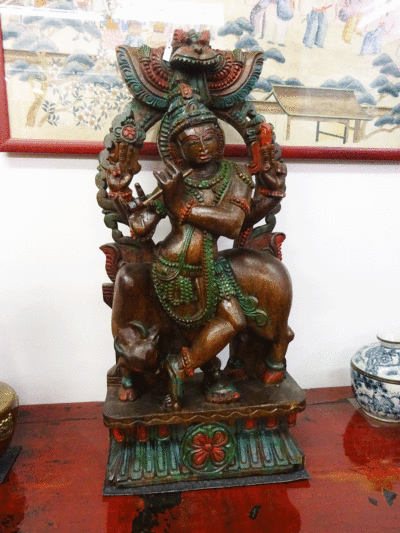 statua krishna legno